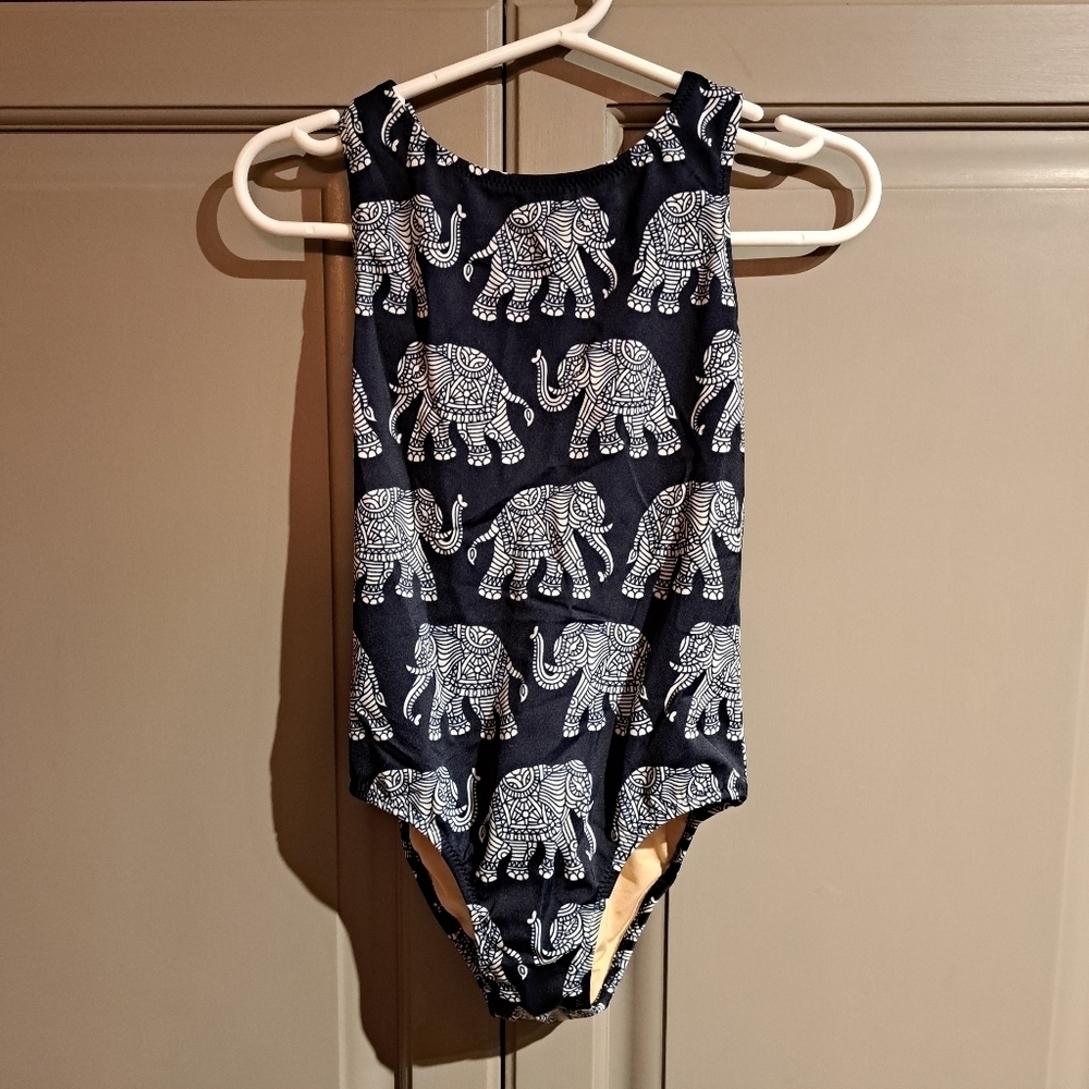 Crewcuts elephant design size 4-5, 1 piece swim suit New